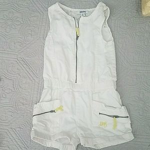 4T DKNY White Romper